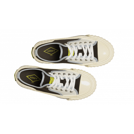 PAN PAN ! low Sneakers Men - Dark brown, white and pale blue