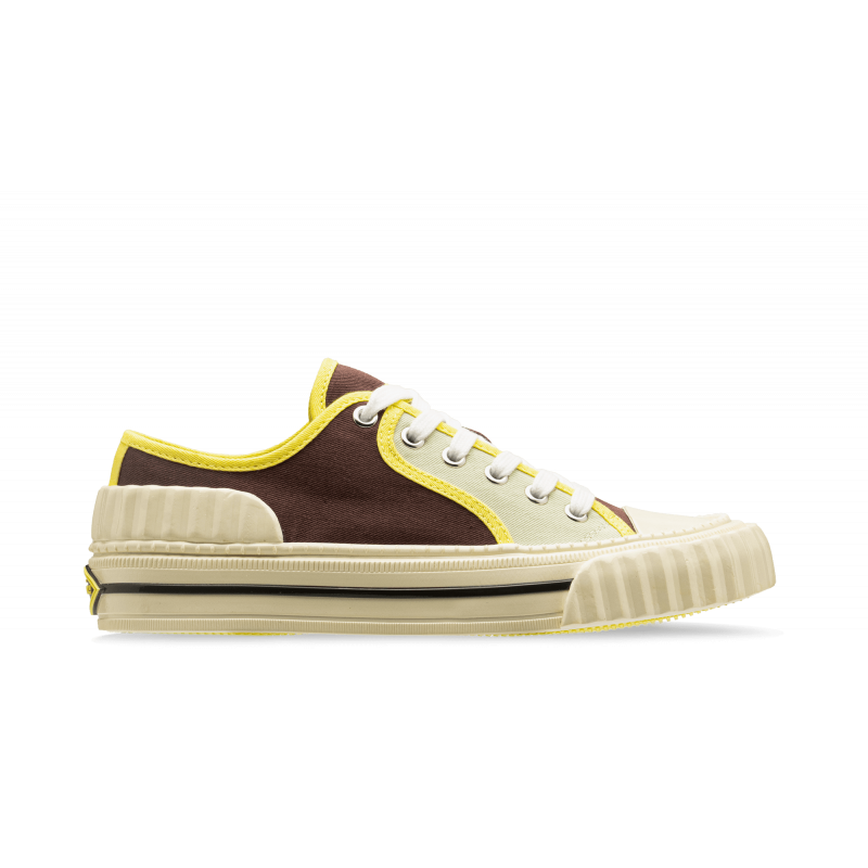 Sneakers PAN PAN ! low Femme - Bordeaux, jaune et bleu ciel