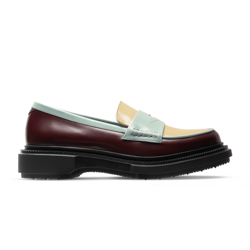 Type 218 - Burgundy, blue and sand