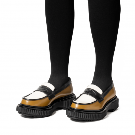 Type 182 Femme - Moutarde, ivoire et noir